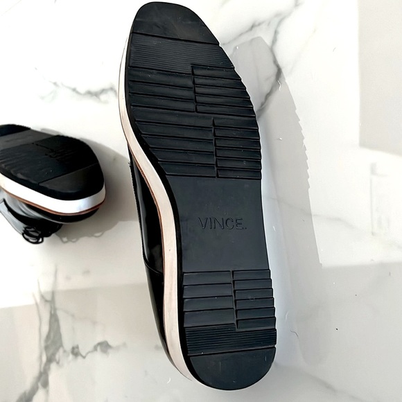 NWOT Vince Women Reed Glazed Patent leather Platform Oxford shoes - Picture 4 of 6